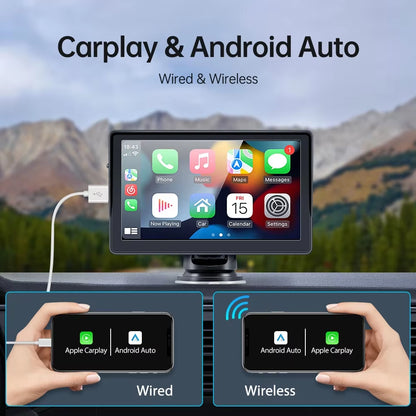 Universal 7-Inch Car Radio Video Player Wireless for Apple Carplay Android Car Touch Screen Suitable for BMW Volkswagen KIA