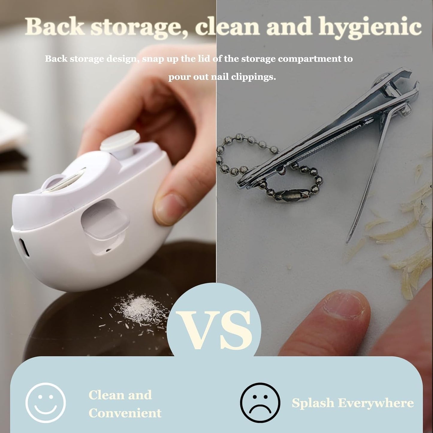 Safety Electric Nail Clipper Automatic Thick Nails Trimmer Professional Tool US