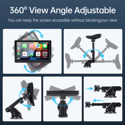 Universal 7-Inch Car Radio Video Player Wireless for Apple Carplay Android Car Touch Screen Suitable for BMW Volkswagen KIA