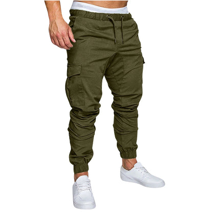 Mens Fashion Joggers Sports Pants Casual Cotton Cargo Pants Gym Sweatpants Trousers Mens Long Pants with Pocket